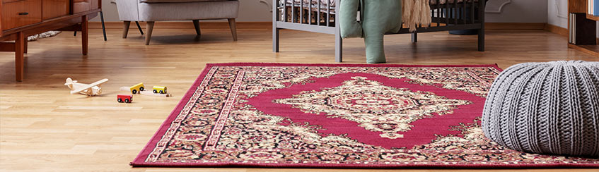 A beautiful rug placed on the floor