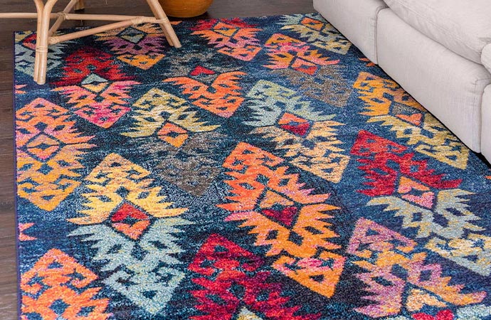 a fresh rug installed on the floor