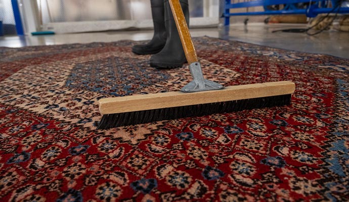 Rug cleaning process