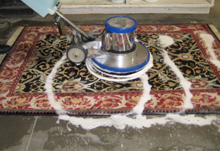 Tufted rug cleaning