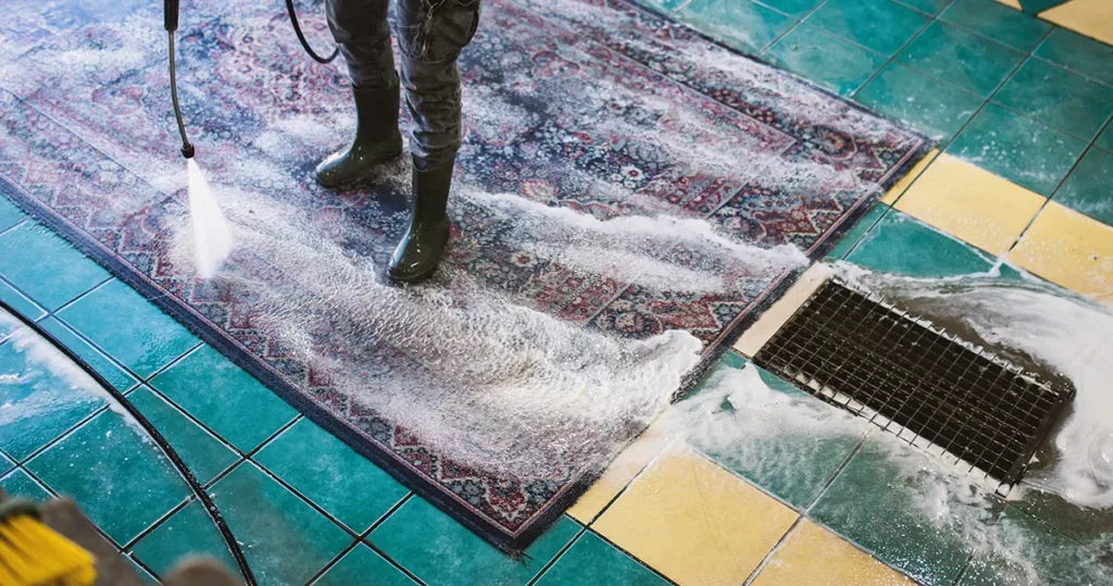 Rug spraying